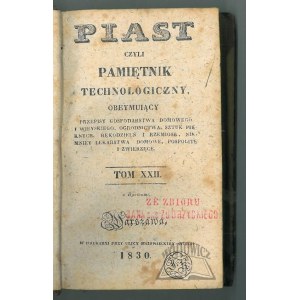 PIAST czyli Pamiętnik Technologiczny,