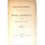 DANTE ALIGHIERI - BOSKA KOMEDIA wyd. 1887 oprawa