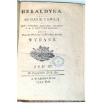 WIELĄDKO- HERALDYKA CZYLI OPISANIE FAMILII t. III wyd. 1795