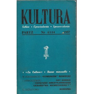 KULTURA PARYŻ Nr.4/114 1957 JÓZEF CZAPSKI