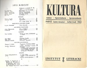 KULTURA PARYŻ Nr.7/189 - 8/190 1963 WITOLD GOMBROWICZ