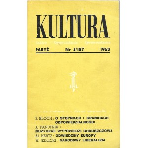 KULTURA PARYŻ Nr.5/187 1963 ALEKSANDER HERTZ