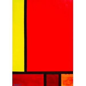 Witold Abako (ur. 1958), Red on Red, 2022