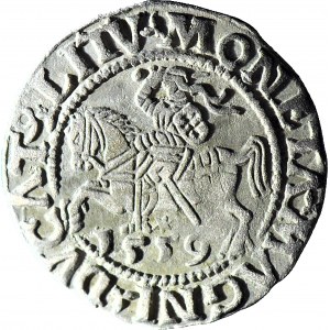 R-, Zygmunt II August, Półgrosz 1559, Wilno, LITV/L, duża 9