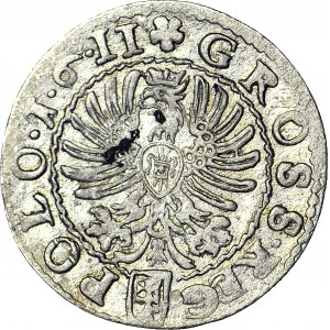 Zygmunt III Waza, Grosz 1611 Kraków, data 1.6.II leżąca 6