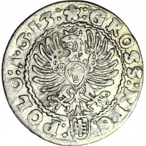 Zygmunt III Waza, Grosz 1613 Kraków, data 1.6.13: