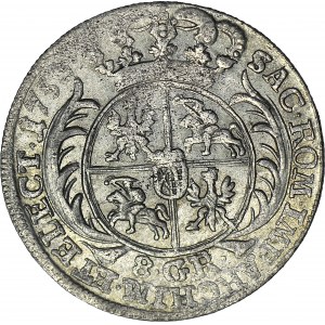 August III Sas, Dwuzłotówka 1753, Lipsk, średnia głowa
