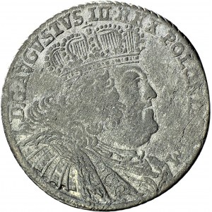 August III Sas, Ort 1754, kropka po dacie, efraimek