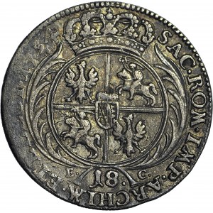 August III Sas, Ort 1755, Lipsk, ze starej kolekcji