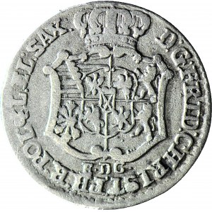 Fryderyk Chrystian, 1/24 talara 1763 EDC, Lipsk, ładne