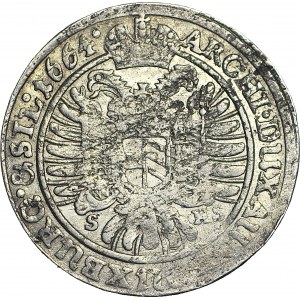 Śląsk, Leopold I, 15 krajcarów 1664 SHS, Wrocław