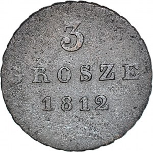 Herzogtum Warschau, 3 Pfennige 1812 IB