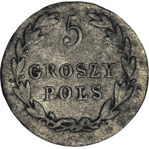 R-, Królestwo Polskie, 5 groszy 1823, rzadki rocznik