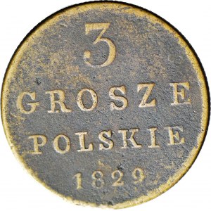Królestwo Polskie, 3 grosze 1829 FH