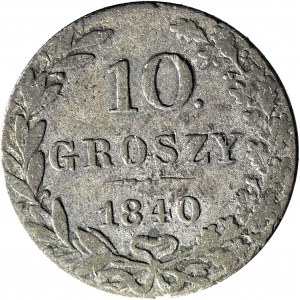 RR-, 10 Groszy 1840 Z KROPKĄ PO DACIE, rzadkie