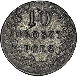 R-, Powstanie Listopadowe, 10 groszy 1831, łapy orła proste