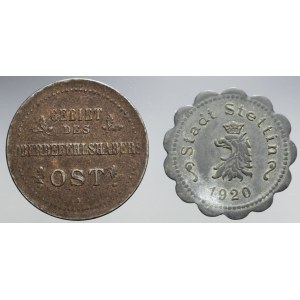 3 kopiejki 1916 OST Berlin + 50 fenigów 1920 Szczecin