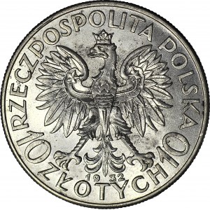 10 złotych 1932, Głowa, Londyn, mennicza