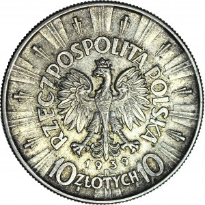 10 złotych 1939, Piłsudski, menniczy