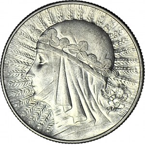 5 złotych 1934, Głowa, mennicza