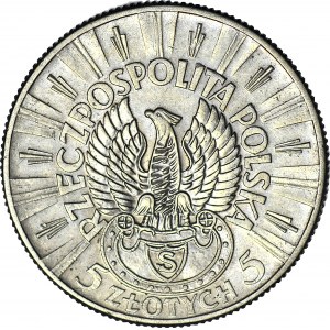 5 złotych 1934, Piłsudski, orzeł strzelecki, ładny