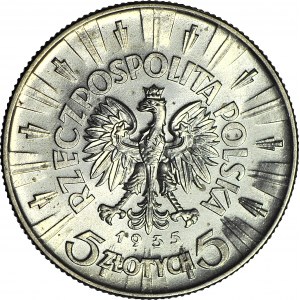 5 złotych 1935, Piłsudski, menniczy