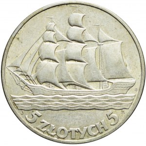 5 złotych 1936 Żaglowiec, piękny