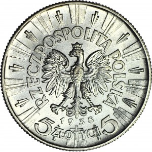 5 złotych 1938, Piłsudski, menniczy