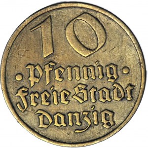 Wolne Miasto Gdańsk, 10 fenigów 1932, Dorsz