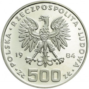 500 złotych 1984, Ochrona Środowiska, Łabędź, srebro