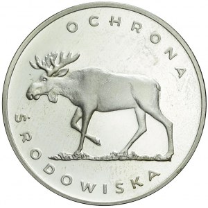100 złotych 1978, Ochrona Środowiska, Łoś, srebro