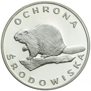 100 złotych 1978, Ochrona Środowiska, Bóbr, srebro