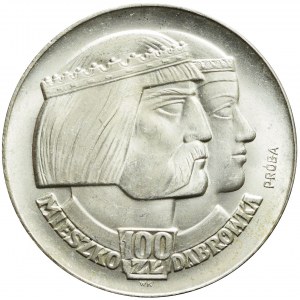 100 złotych 1966, Mieszko i Dąbrówka, PRÓBA, srebro