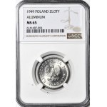 1 złoty 1949, Aluminium, mennicze