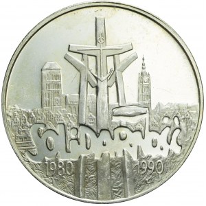 100.000 złotych 1990, Solidarność, srebro