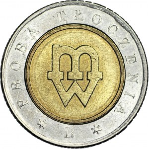 5 złotych 1994, Warszawa, PRÓBA TŁOCZENIA, mennicze