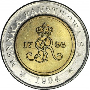 5 złotych 1994, Warszawa, PRÓBA TŁOCZENIA, mennicze