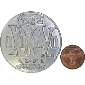 PRL 2szt., Medal XXV lat ORMO i żeton mennicy 2002