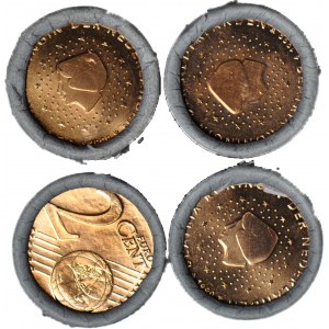 Holandia / Niderlandy, 4 rolki po 50 szt., 2 centy 1999, pierwszy rocznik