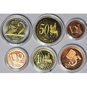 Watykan, Jan Paweł II, 6 szt. zestaw euro - próba 2006, SPECIMEN