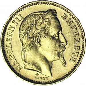 Francja, Napoleon III, 20 franków 1864