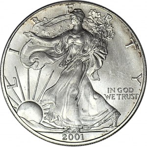 Stany Zjednoczone Ameryki (USA), 1 dolar Orzeł 2001, srebro