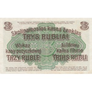 Poznań 3 ruble 1916, ''...nabywa'', ser. U