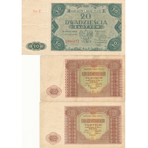 20 złotych 1947 serB, 2 szt. 10 złote 1946