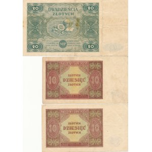 20 złotych 1947 serB, 2 szt. 10 złote 1946