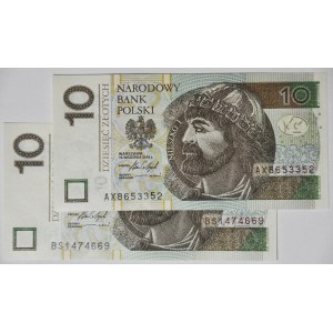 Zestaw 2 szt. 10 złotych 2016, ser. AX i BS