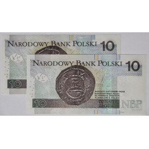 Zestaw 2 szt. 10 złotych 2016, ser. AX i BS