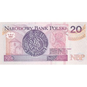 20 złotych 1994, druk TDLR Londyn, AA 0023941, dwa zera na początku