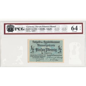 Litwa, Memel (Kłajpeda) 1/2 marki 1922