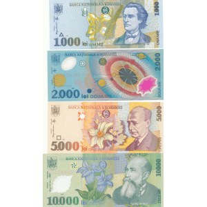 Rumunia, 1.000, 2.000, 5.000 i 10.000 Lei 1998-2000